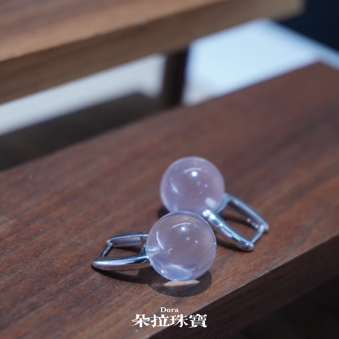 朵拉珠宝 3073 粉水晶耳饰 多样性发其一