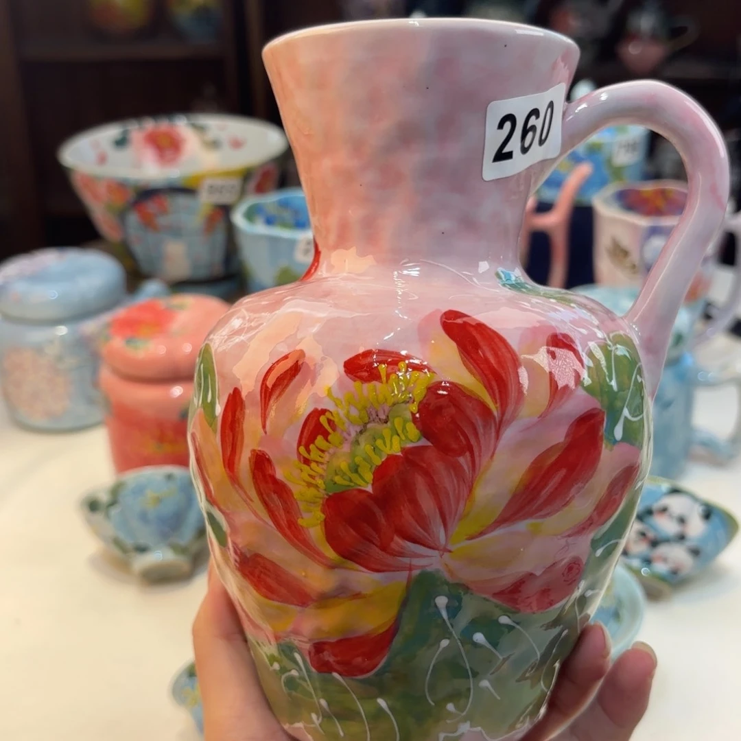景德镇手绘高温釉下彩陶瓷茶具