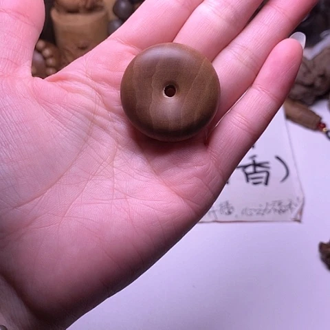 檀香木吊坠檀香黑肉平安扣