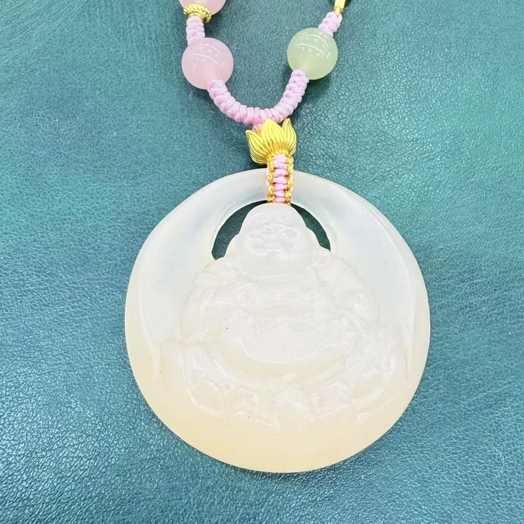 高货和田设计款雕刻吊坠0045