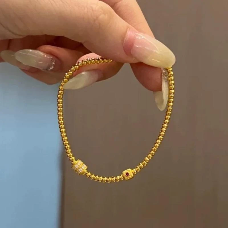 合金手链 釒店越南镶钻小蛮腰珠珠手链