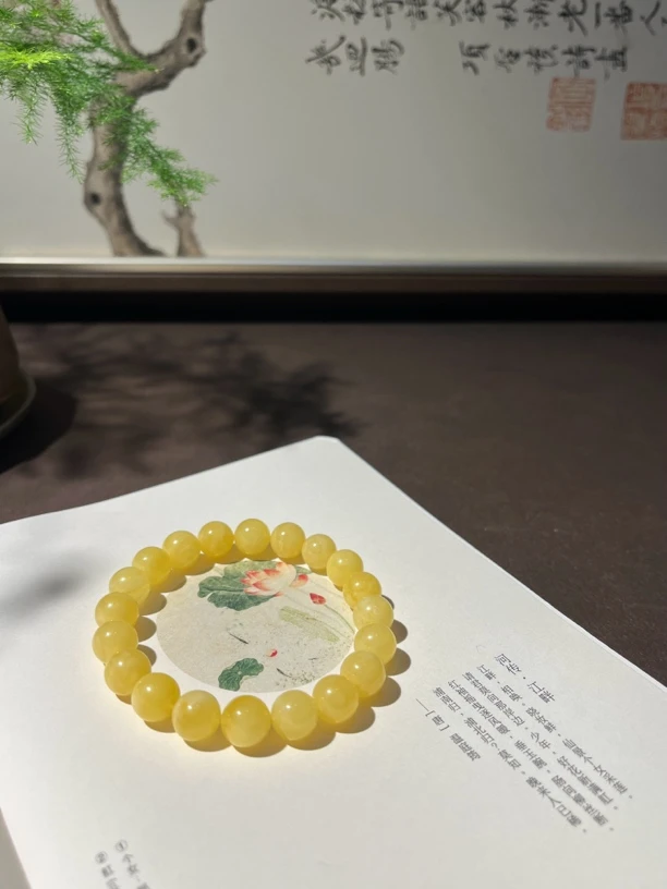 蜜糖 天然蜜蜡手串 俄白妖孽花 多样性发其一