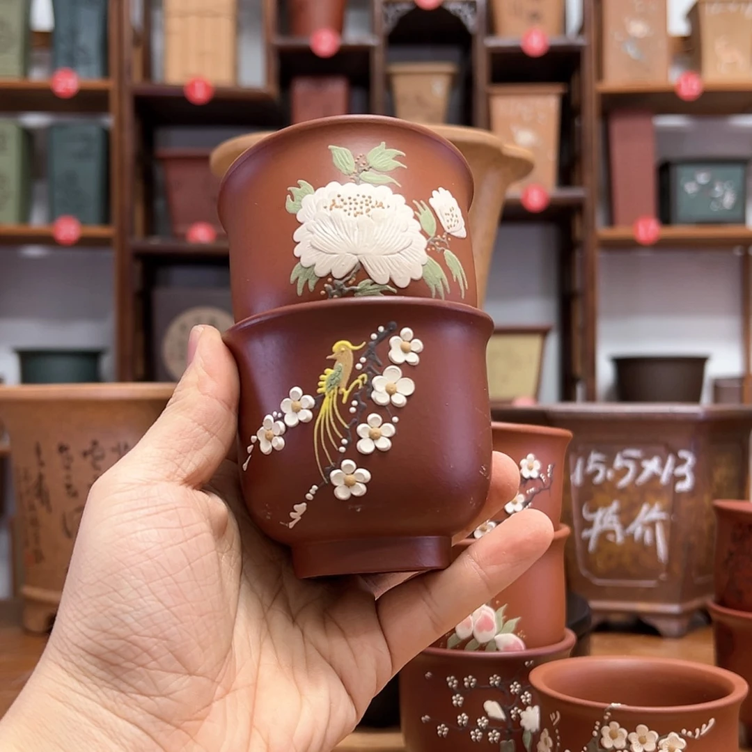 【闪购商品】紫砂花盆亲*周之夏精品紫砂花盆