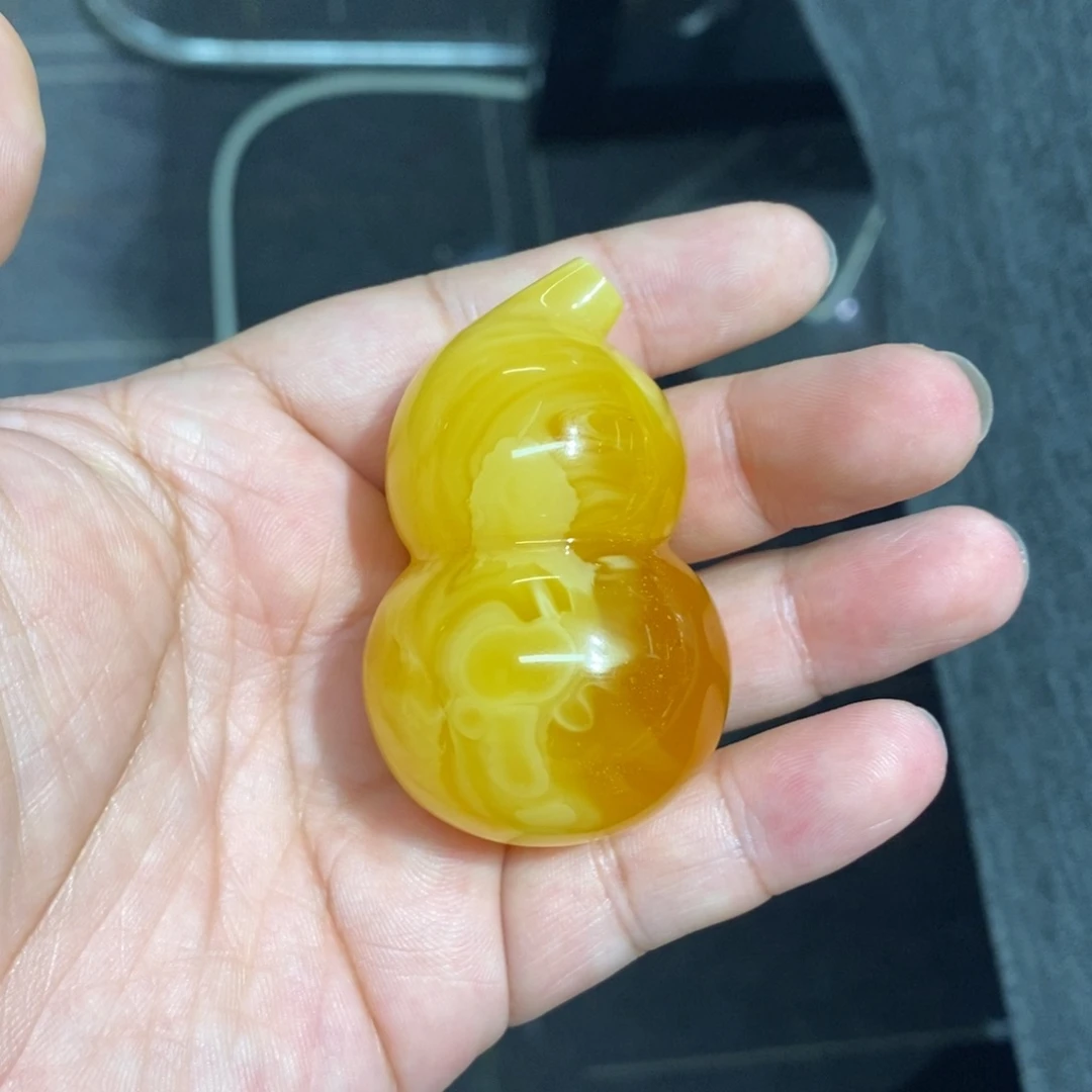 裸石蜜蜡未镶嵌葫芦