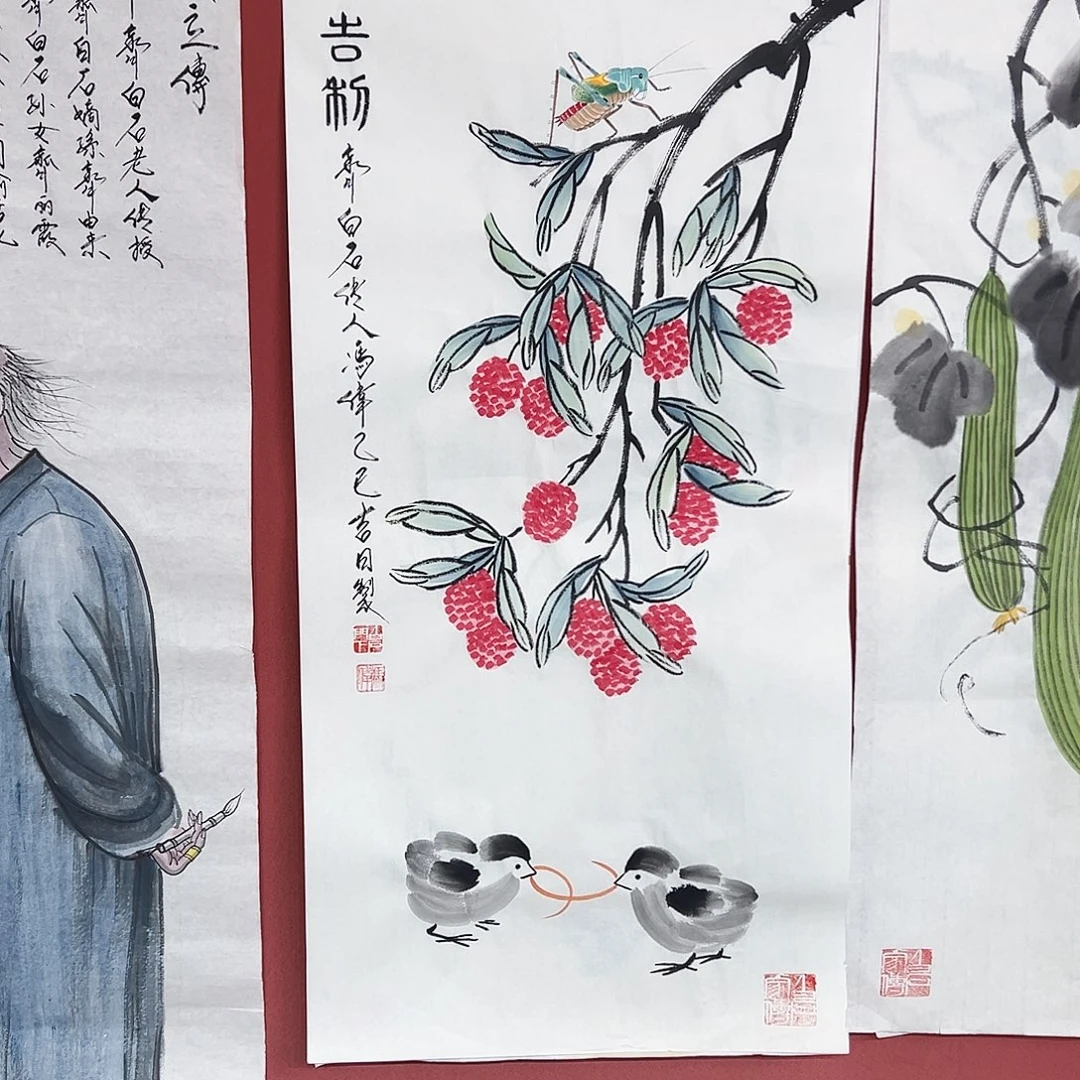 国画冯伟老师亲笔手绘国画作品慧