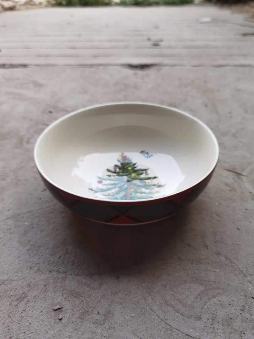 出口圣诞树16.5厘米碗两个