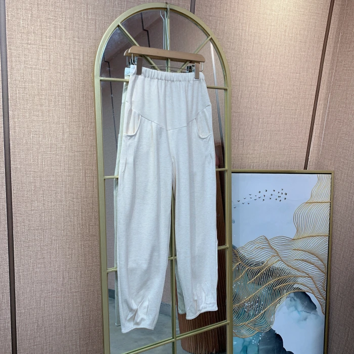 HR145孕妇白色裤子M90-120 L130  2XL150