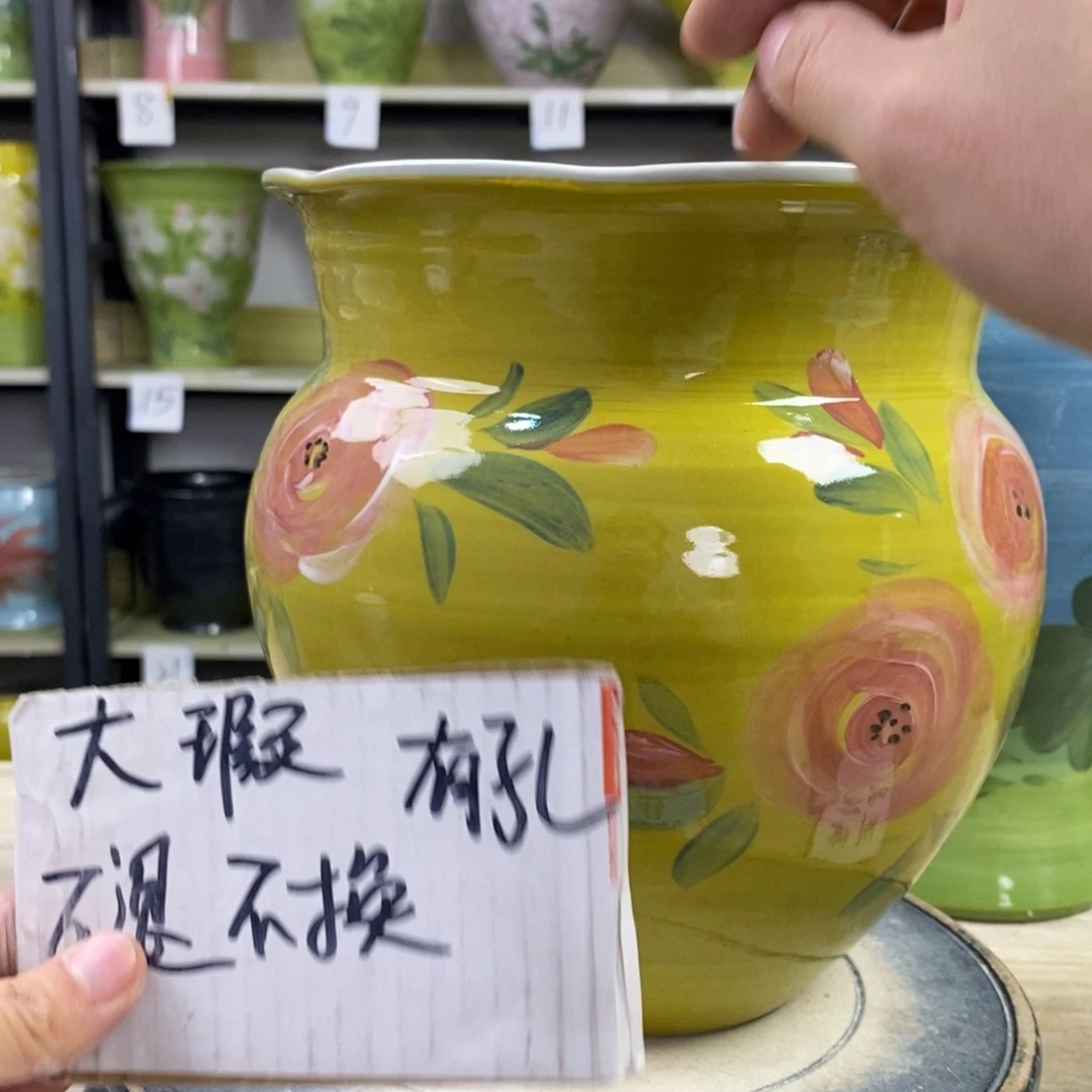 景德镇手工手绘陶瓷花盆