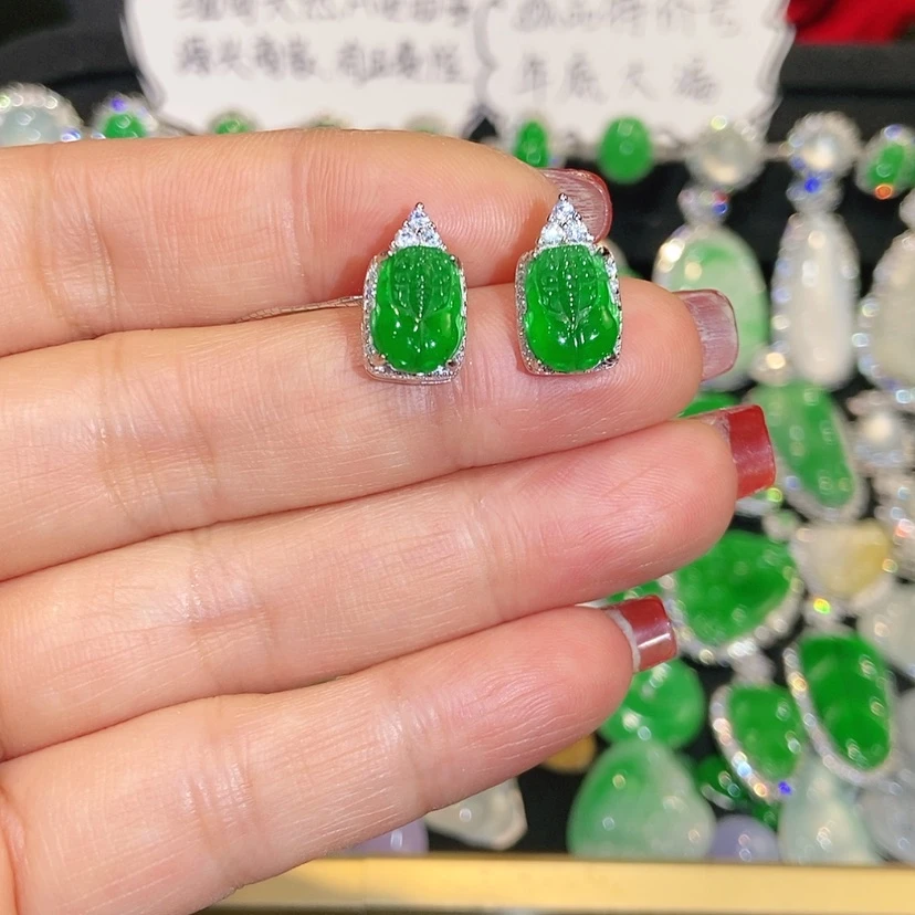 【闪购商品】未镶嵌翡翠耳饰天然翡翠