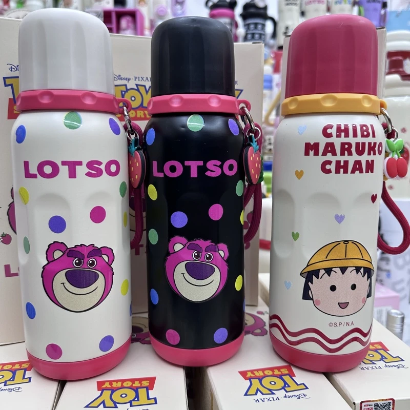 689-2025新款卡通可爱保温水杯316不锈钢一杯三饮带吸管杯子