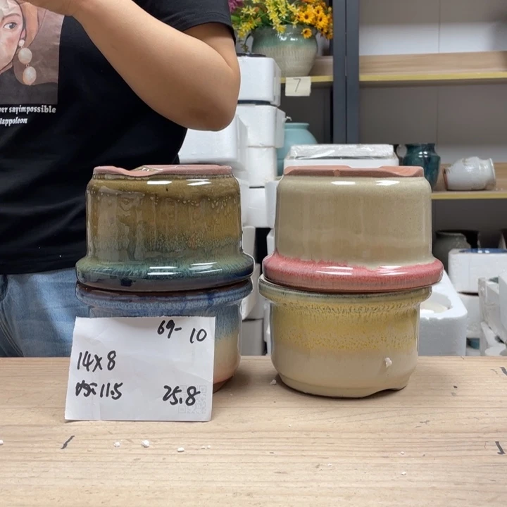 紫砂花盆多肉花盆微瑕10