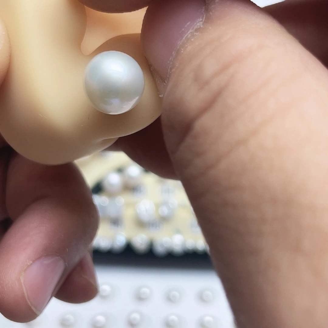 阿***呀淡水珍珠耳饰银S925镶嵌