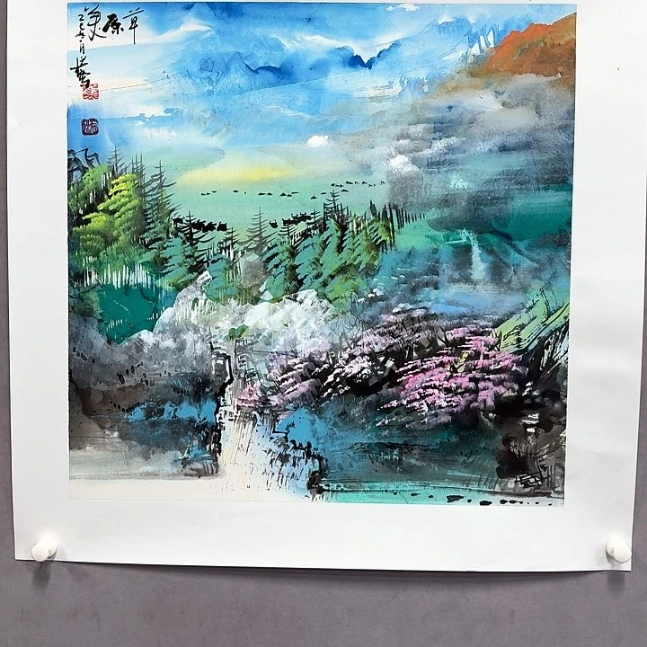 国画亲笔手绘放心去藏