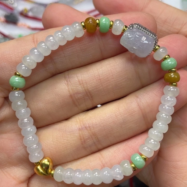 翡翠银S925镶嵌手串799999999