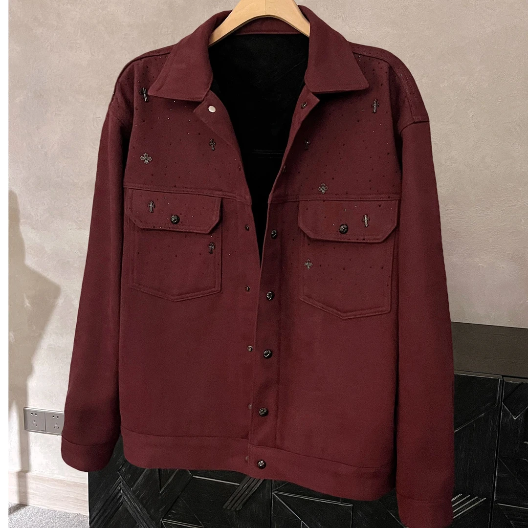 （现货）【加绒加厚】满天星牛仔夹克潮流时尚百搭休闲外套（男女同款）