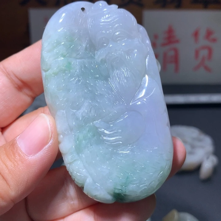 翡翠未镶嵌颈饰保真天然A货翡翠