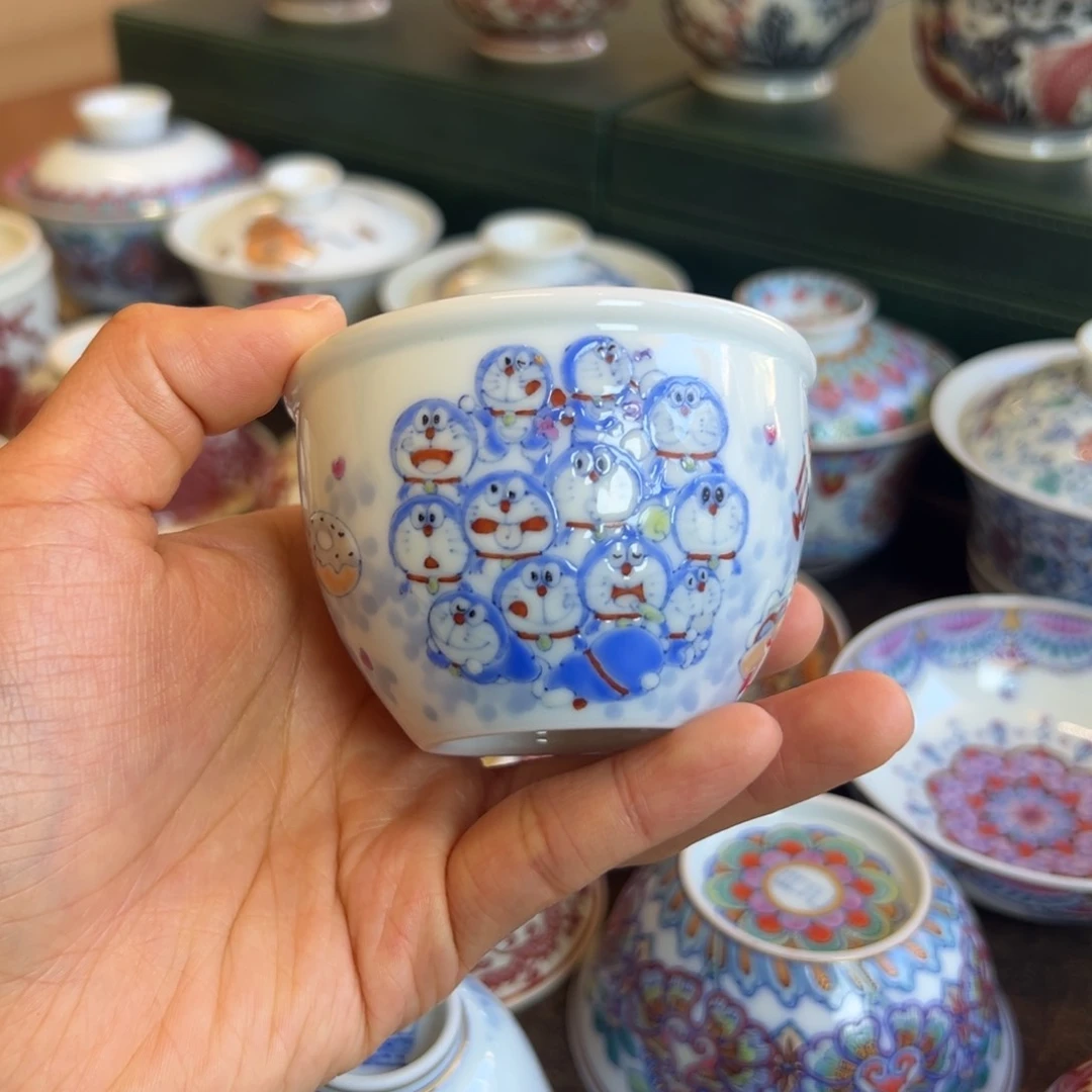 H冉月观隐叮当猫缸杯