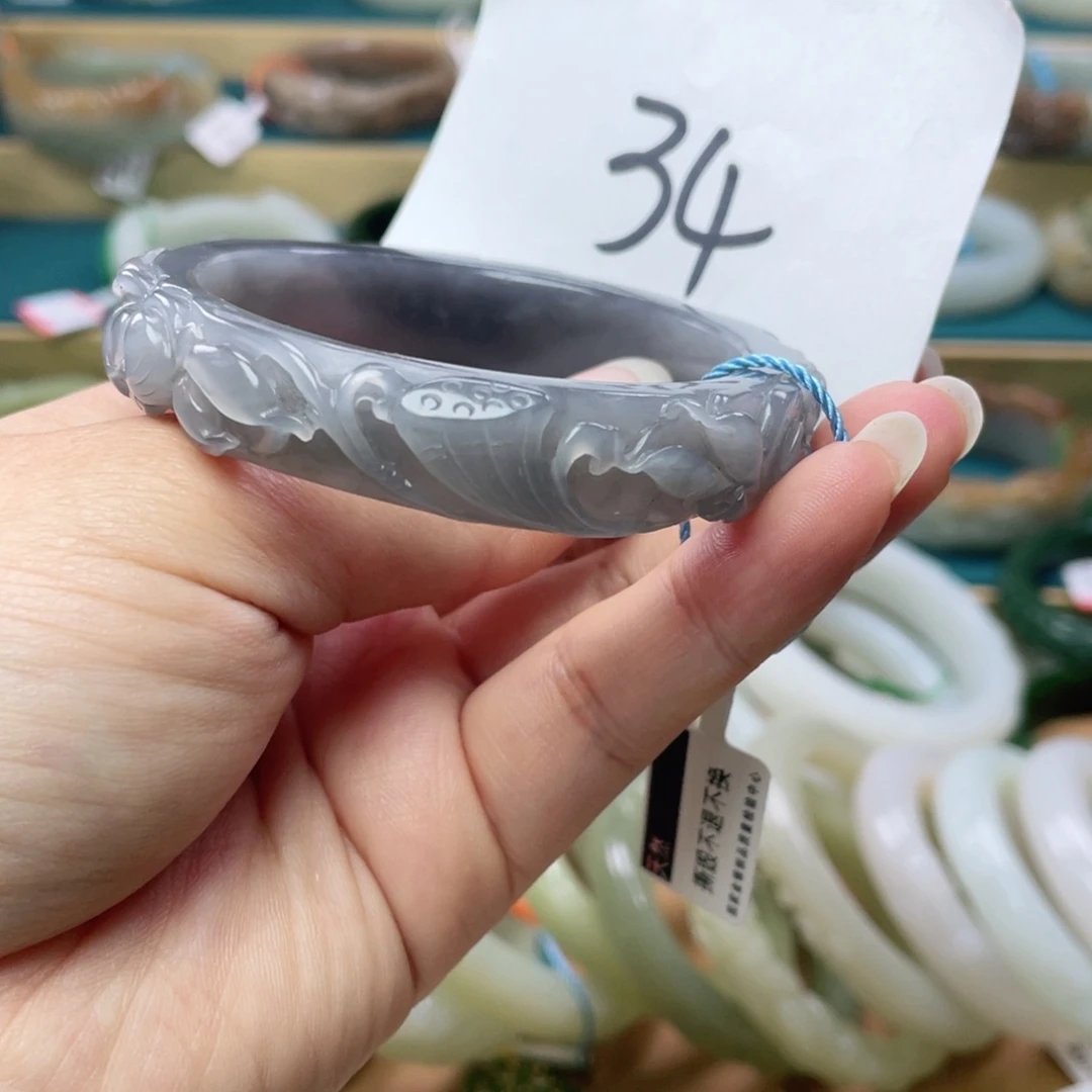 未镶嵌手镯和田玉圈口54