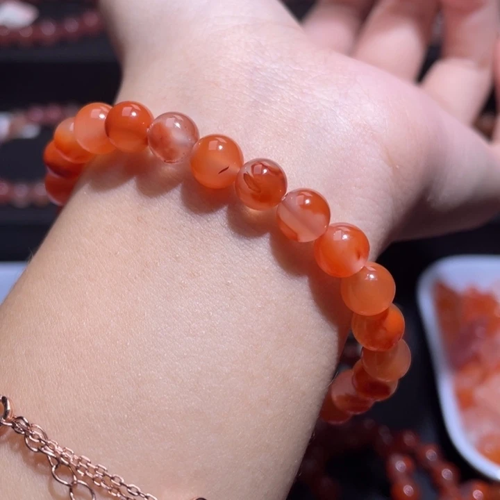 南红玛瑙未镶嵌冰飘橘单圈1906