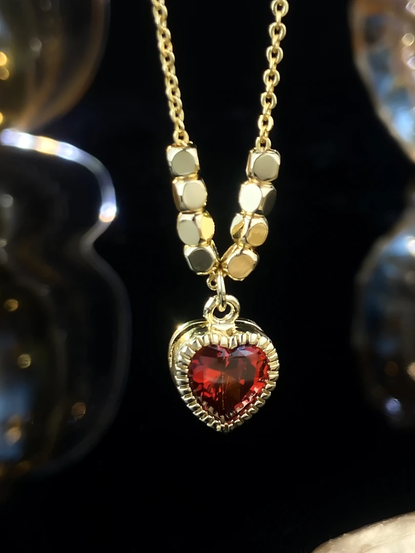 铜合金项链 N10018轻奢气质时尚百搭爱心项链