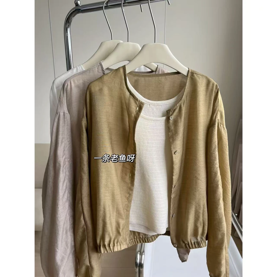 M 夏季防晒衣短外套女 韩版宽松百搭外套