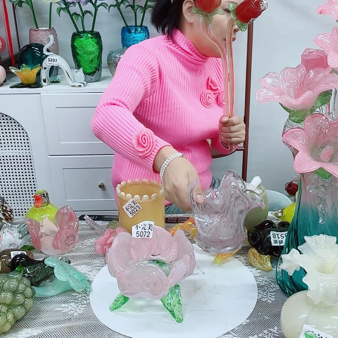 安妮花瓶花器摆件5072不完美