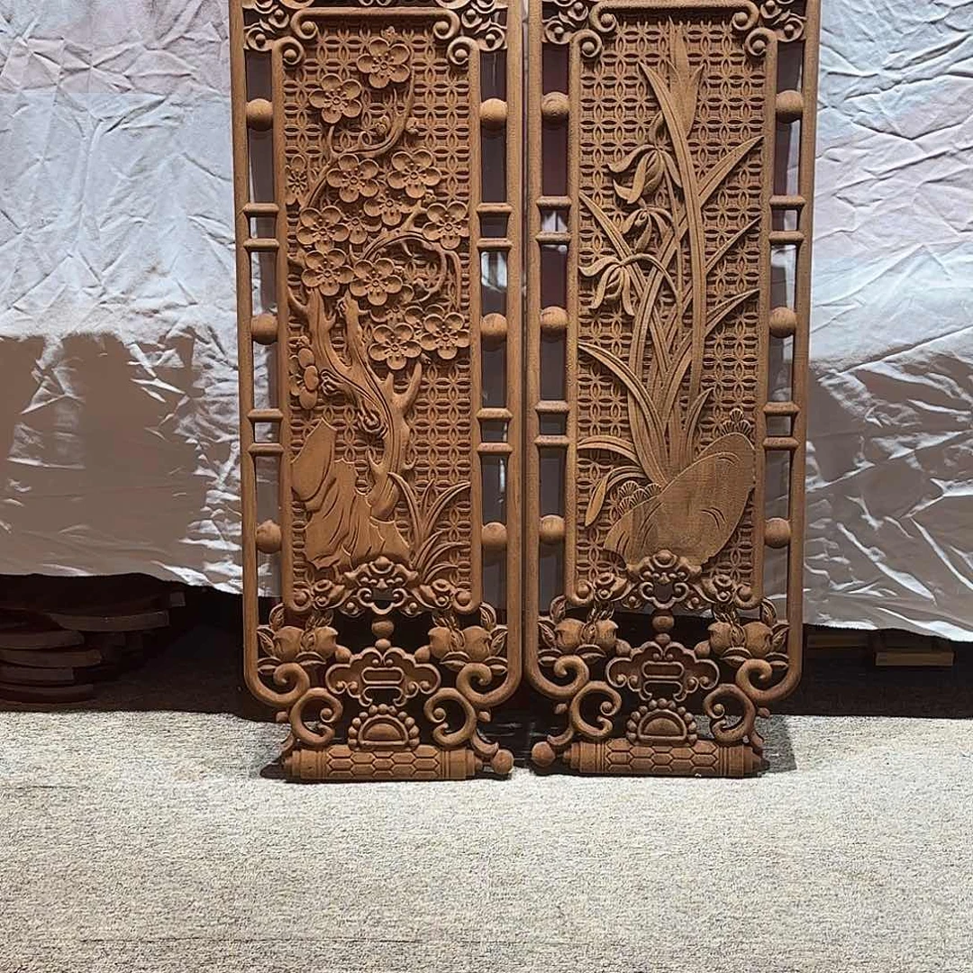 .***简香樟木东阳仿古木雕装饰