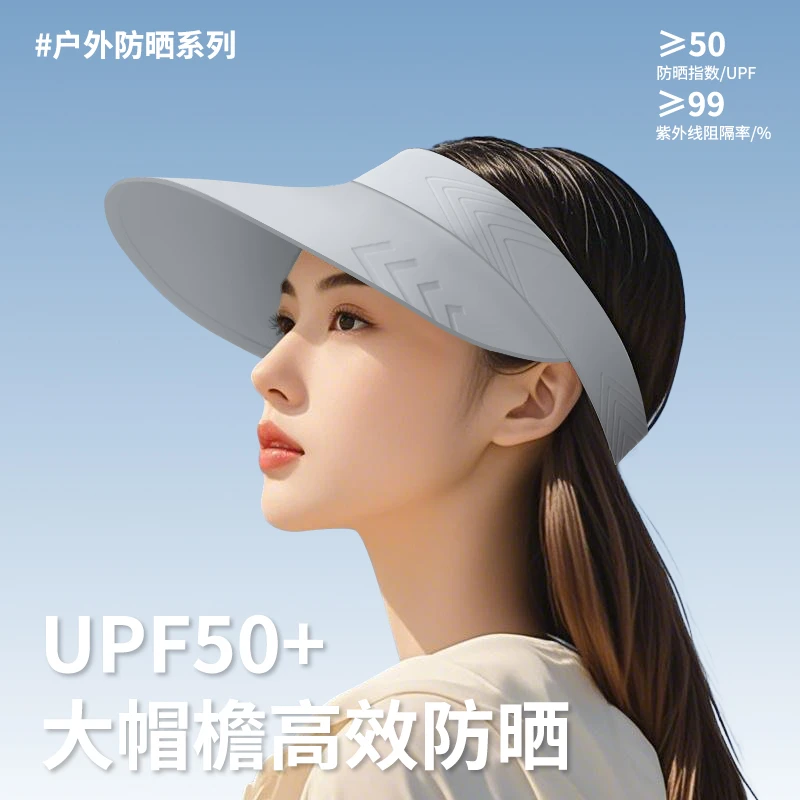 纳兰瑞祥夏季高品质可折叠空顶防晒帽骑行防紫外线无骨太阳帽户外