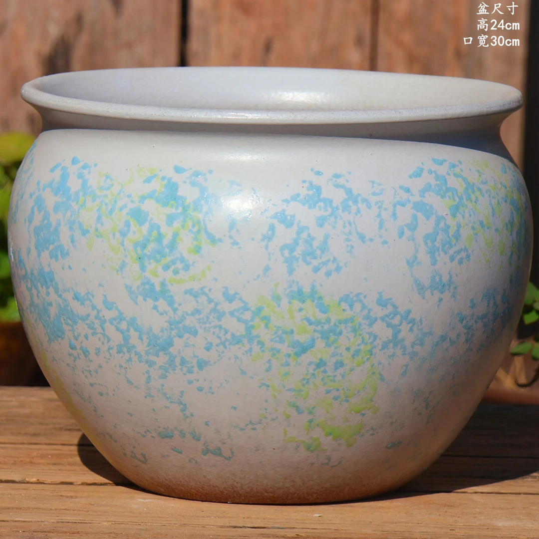 特大口径透气复古粗陶花盆室内君子兰蝴蝶兰绿植盆栽盆景大盆