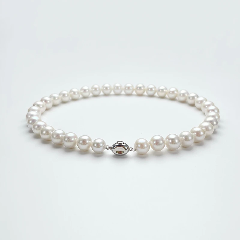 mmmm/金魅【赛澳白】s925银 淡水有核9-11MM白珠项链