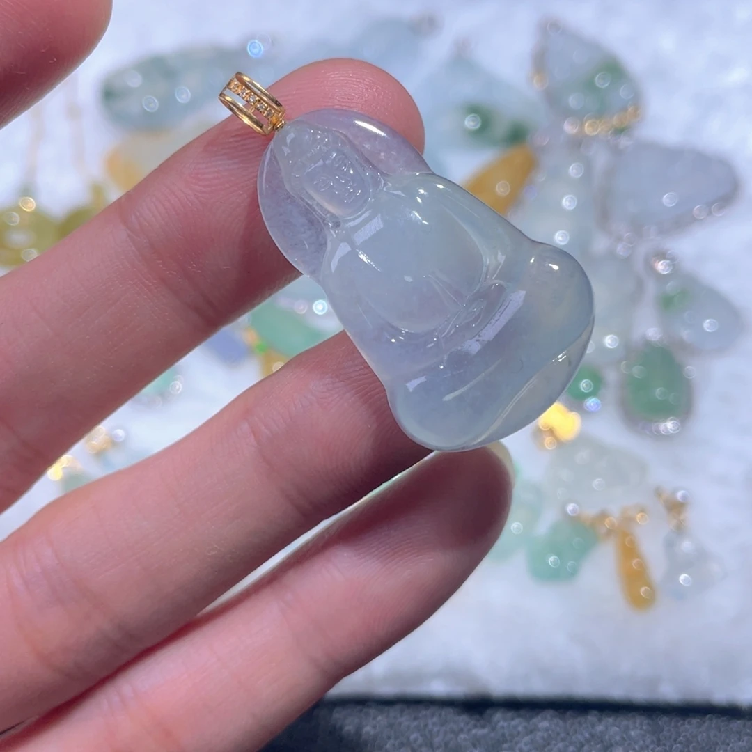 翡翠18K金镶嵌颈饰翡翠