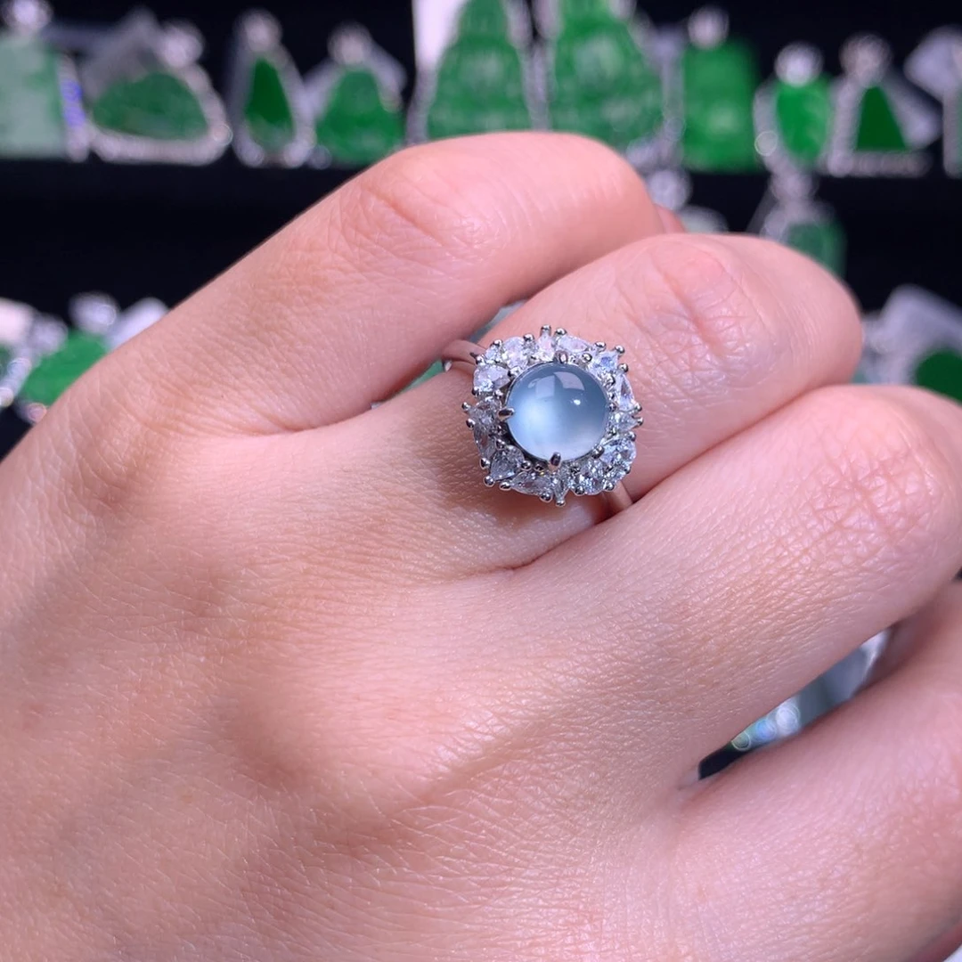 【闪购商品】银S925镶嵌戒指翡翠