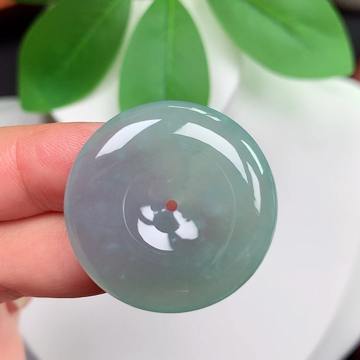 颈饰未镶嵌翡翠平安扣 28.9x5.5mm