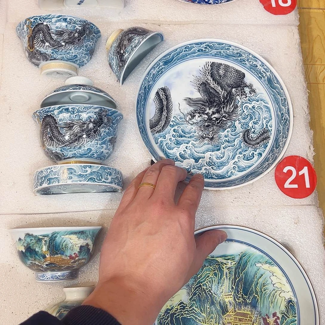 文***章墨龙游海龙腾四海五件套