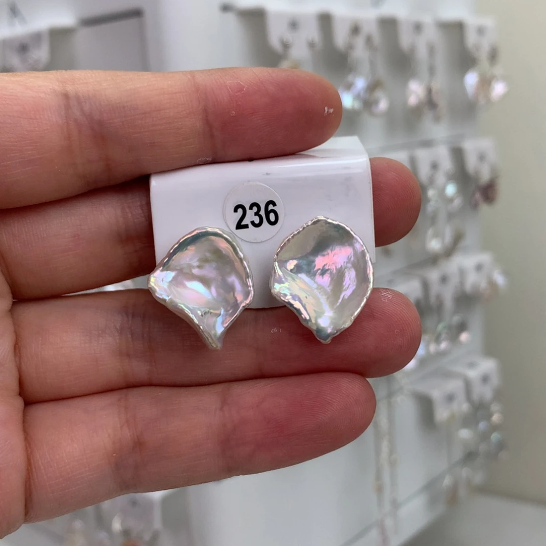 巴洛克花瓣耳饰➕S925银镶