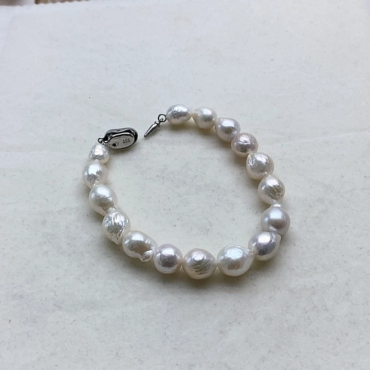 银S925镶嵌淡水珍珠耳饰