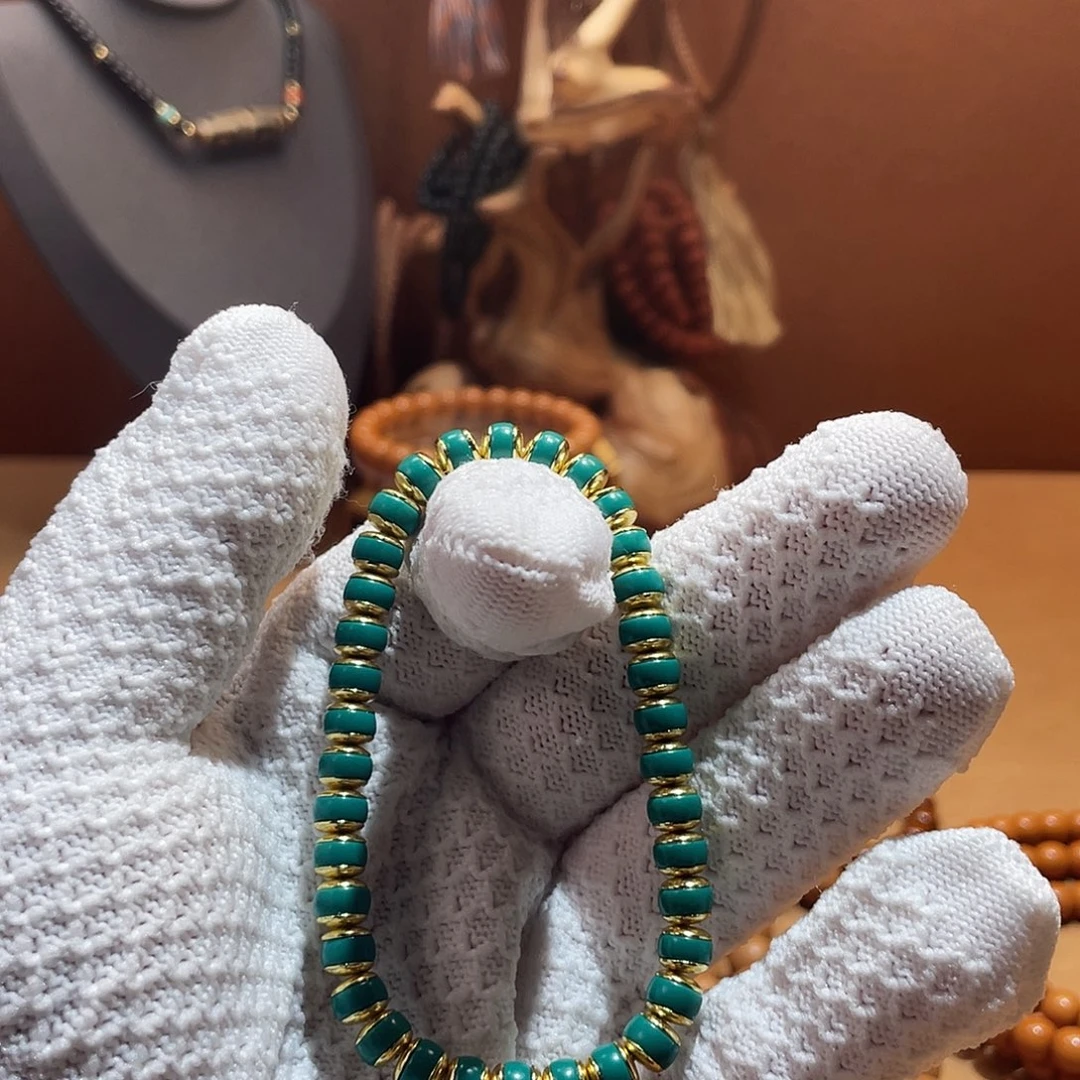 吊坠龙脊菩提松石平替单圈