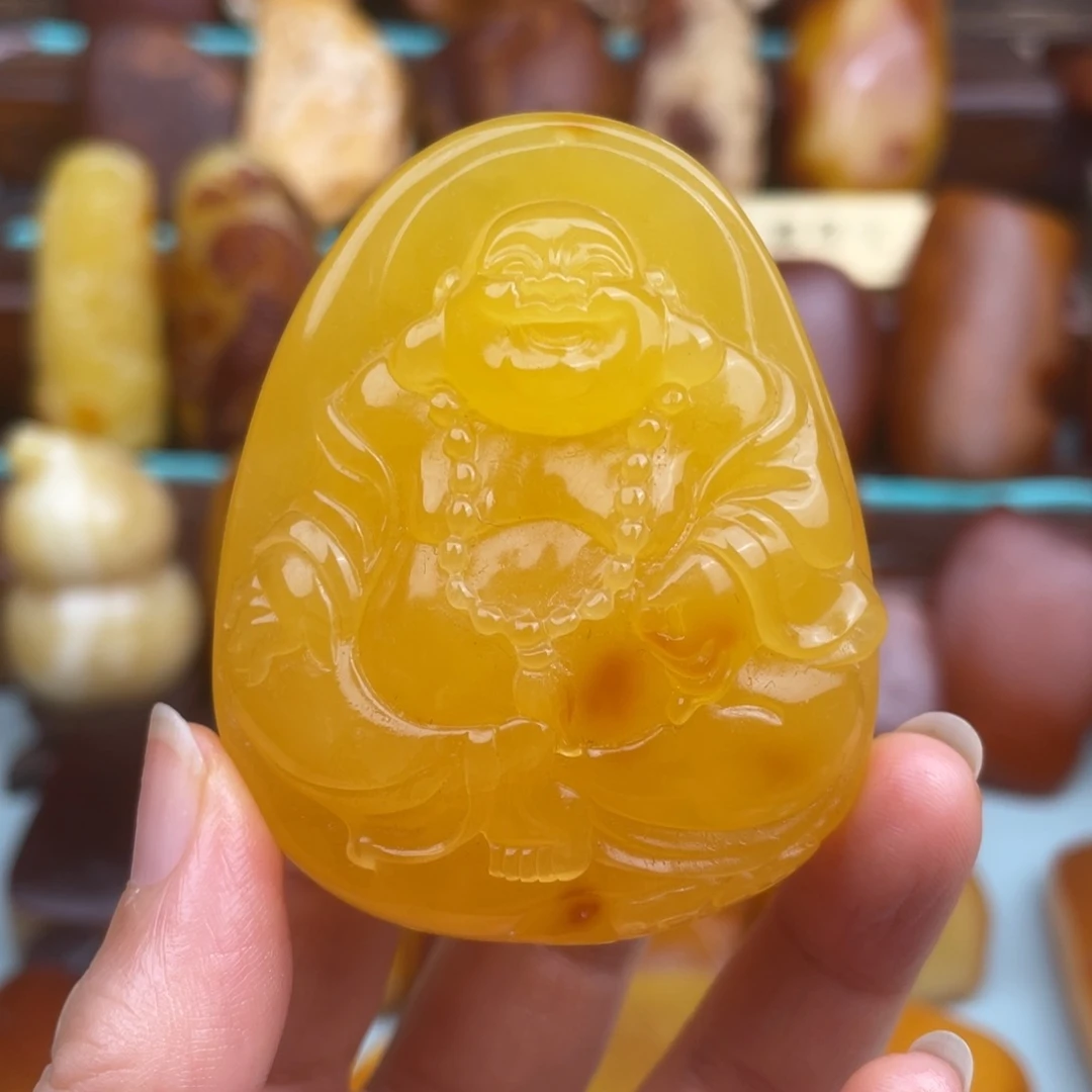 未镶嵌定制琥珀蜜蜡弥勒