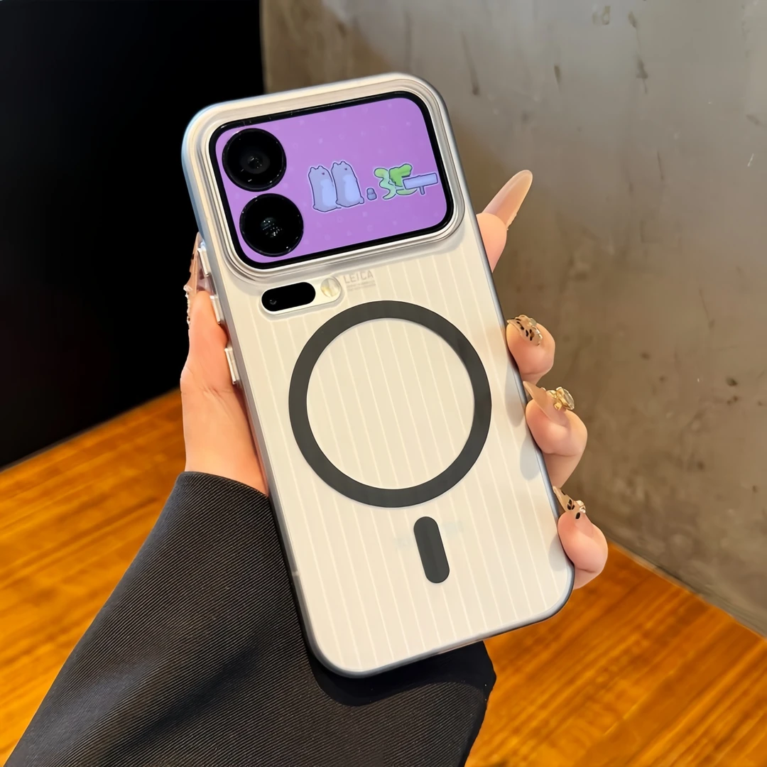 适用于小米17proamx手机壳磨砂透明磁吸大孔网红男女款简约高级感