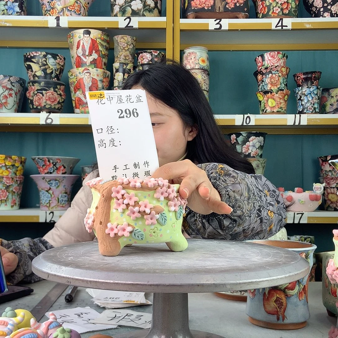 陶景德镇手工花盆296