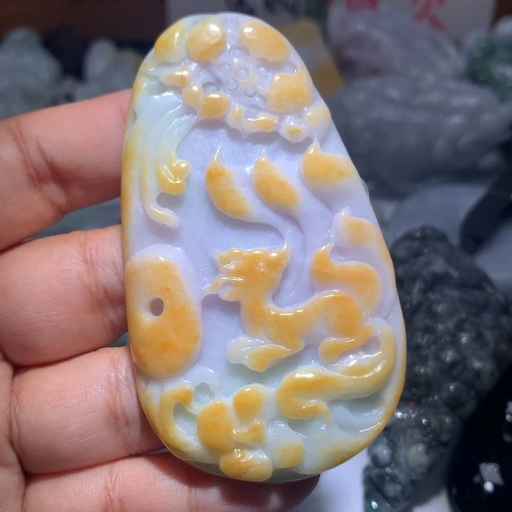 翡翠未镶嵌颈饰保真天然A货翡翠