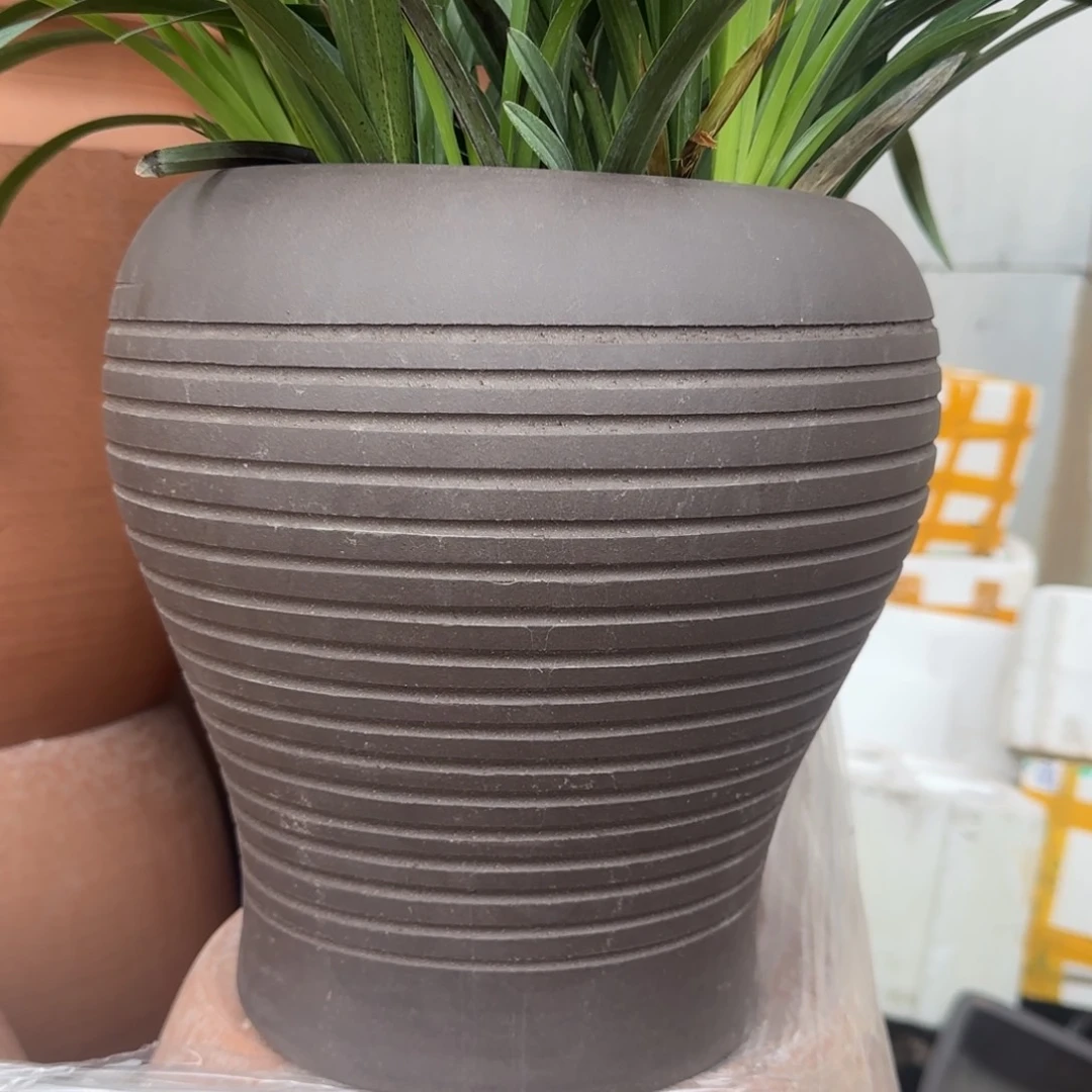 紫砂花盆口20高27宜兴紫砂