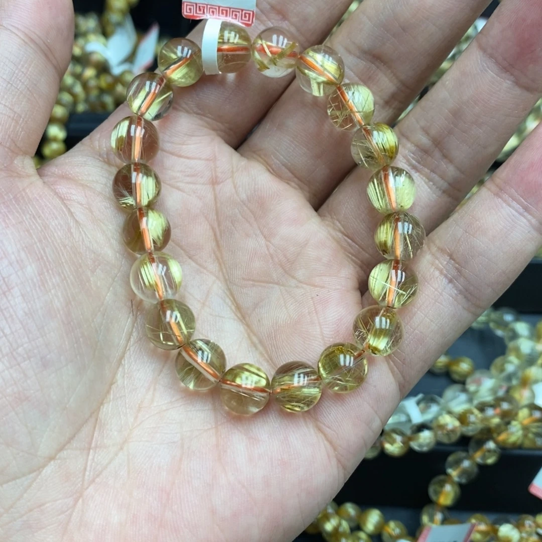 .***发晶手串未镶嵌阿李水晶05904