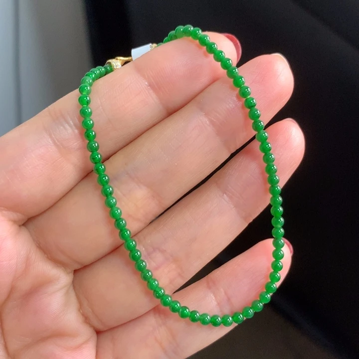 翡翠未镶嵌手链天然缅甸A货翡翠 卡2.6mm