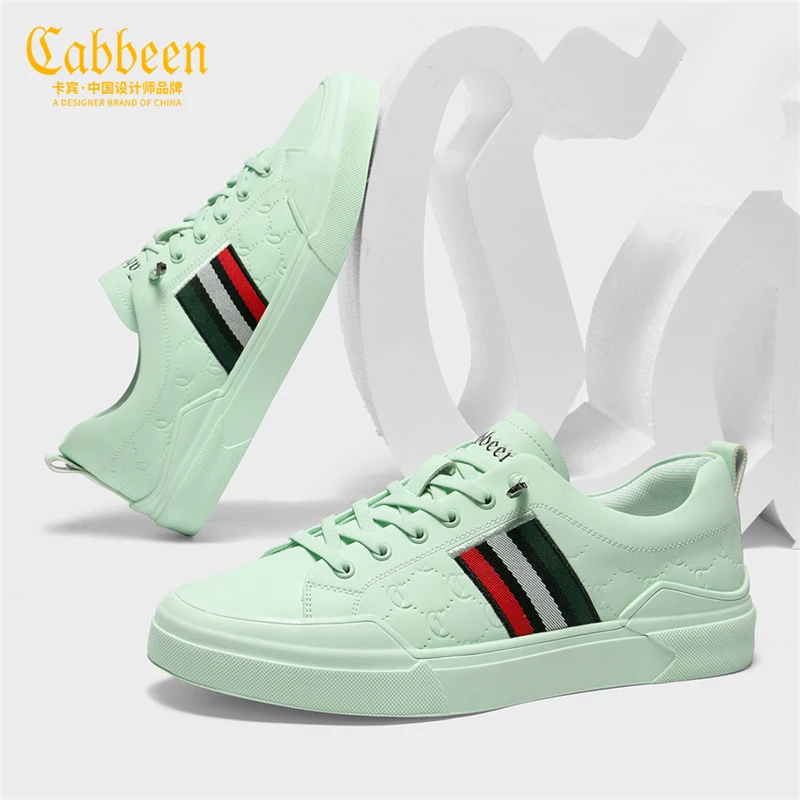 卡宾高端小白鞋男款春季2025新款白鞋板鞋男士休闲鞋百搭板鞋