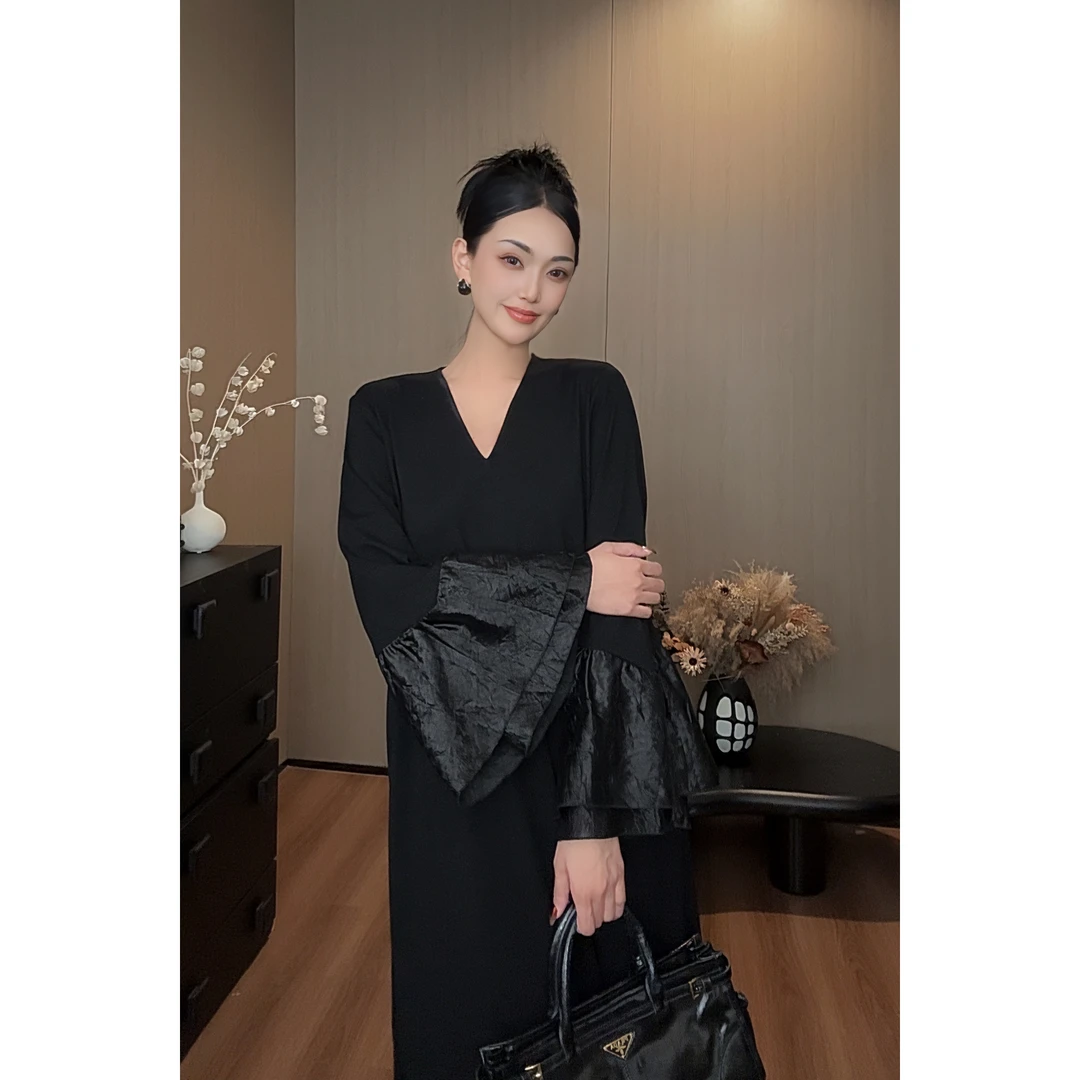 紫紫  本然优雅   双喇袖浪漫藏肉连衣裙ZC06LZHJ112