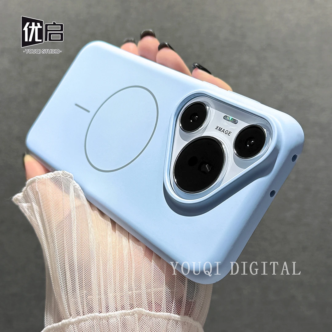 优启 适用华为pura70pro手机壳新款磁吸液态硅胶pura70高级感防摔