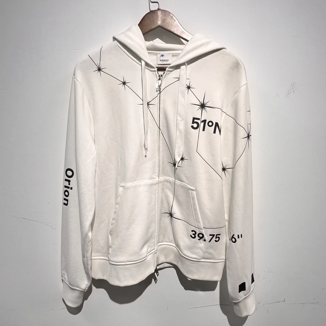 99新 BURBERRY/博柏利 99新带吊bbr星座拉链外套 尺码：M