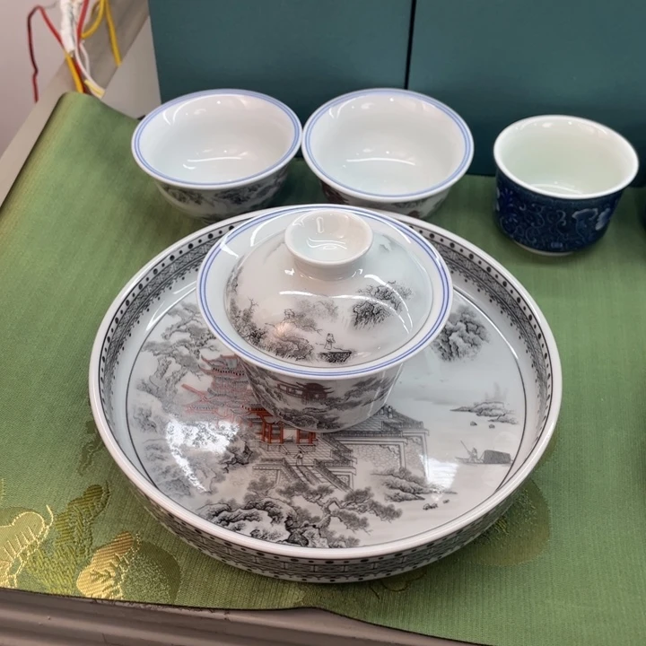 景德镇陶瓷盖碗茶具