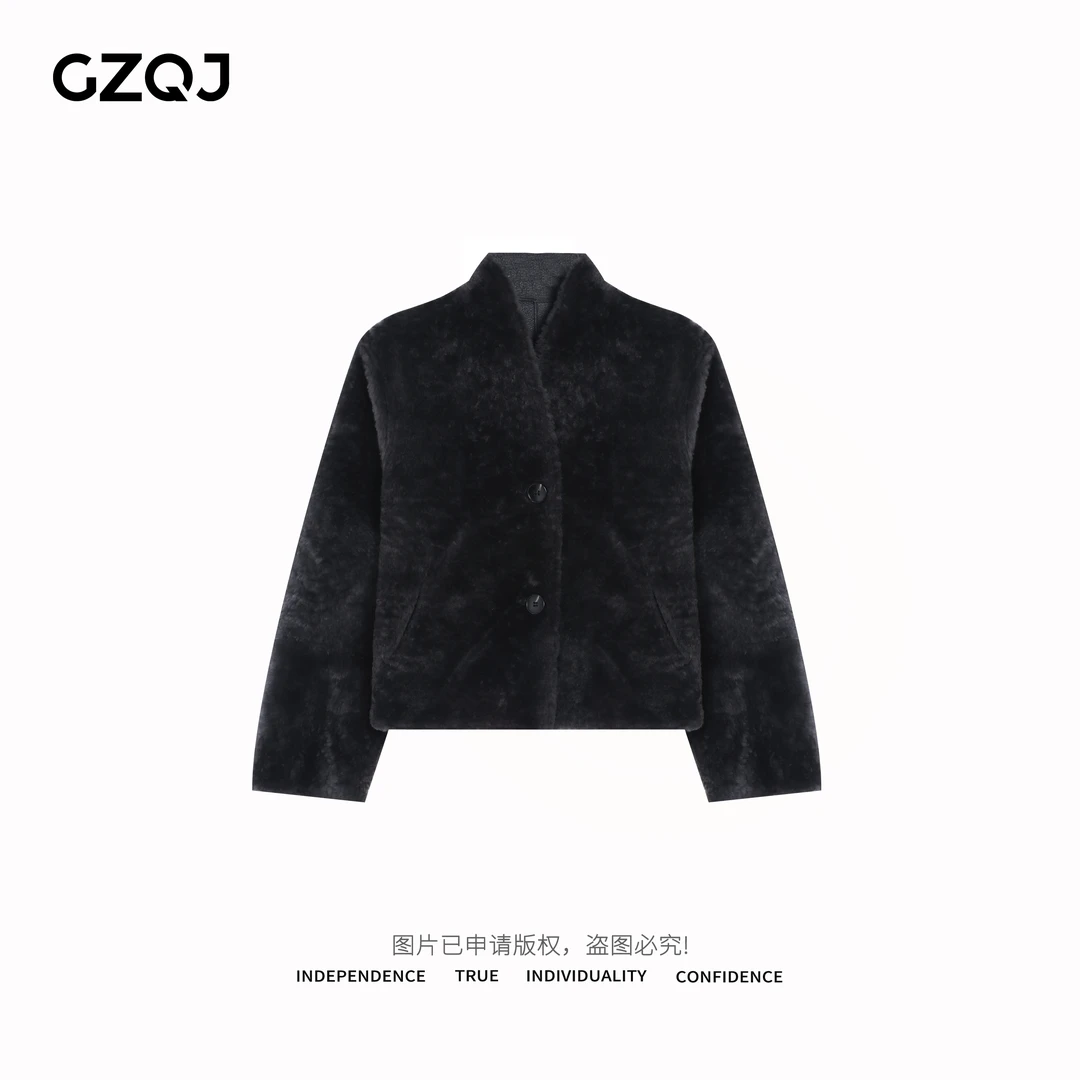 广州琴姐【绝代风华】拉贡羊皮毛一体高级感保暖毛毛外套女冬93051